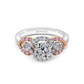 Australian Pink & White Diamond Engagement Ring - Dracakis Jewellers
